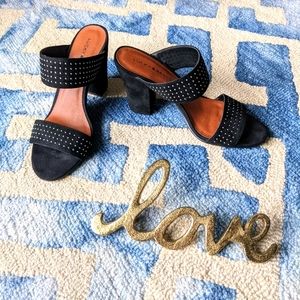 Lucky Brand black beaded heels- 9.5